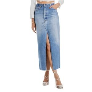 Re/Done Denim Maxi Skirt